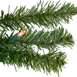 5' Pre-Lit Commercial Canadian Pine Artificial Christmas Wreath, Clear Lights