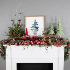 6' Pre-Lit Country Mixed Pine Artificial Christmas Swag - Clear Lights