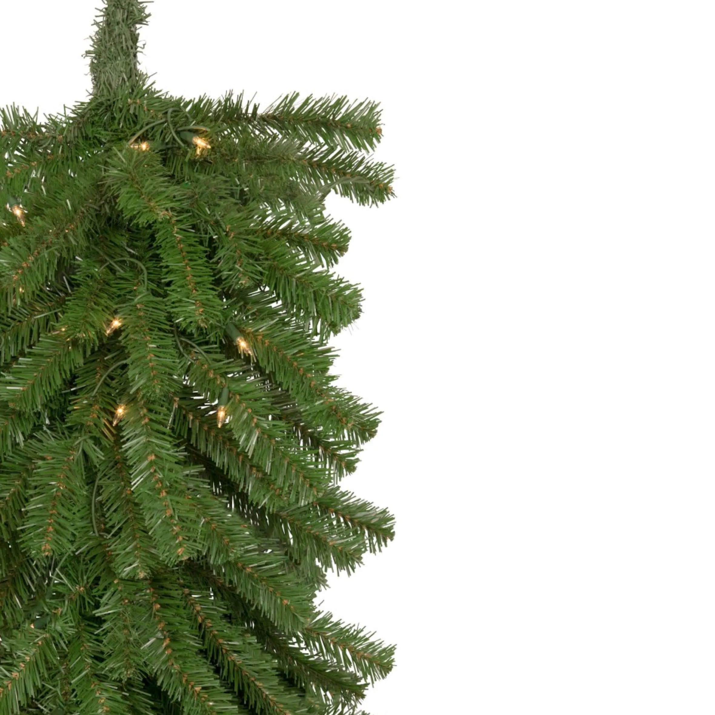 54" Pre-Lit Deluxe Dorchester Pine Artificial Christmas Teardrop Swag, Clear Lights