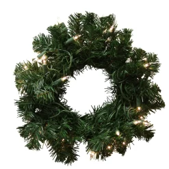 10" Pre-Lit Deluxe Windsor Pine Artificial Christmas Wreath - Clear Lights