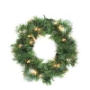10" Pre-Lit Deluxe Windsor Pine Artificial Christmas Wreath, Clear Lights