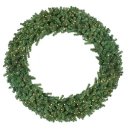Pre-Lit Deluxe Windsor Pine Artificial Christmas Wreath - 60-Inch, Clear Lights