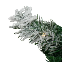 Pre-Lit Flocked Winfield Fir Artificial Christmas Wreath - 36-Inch, Warm White Led Lights