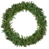 Pre-Lit Led Dakota Red Pine Artificial Christmas Wreath - 48-Inch, Warm White Lights