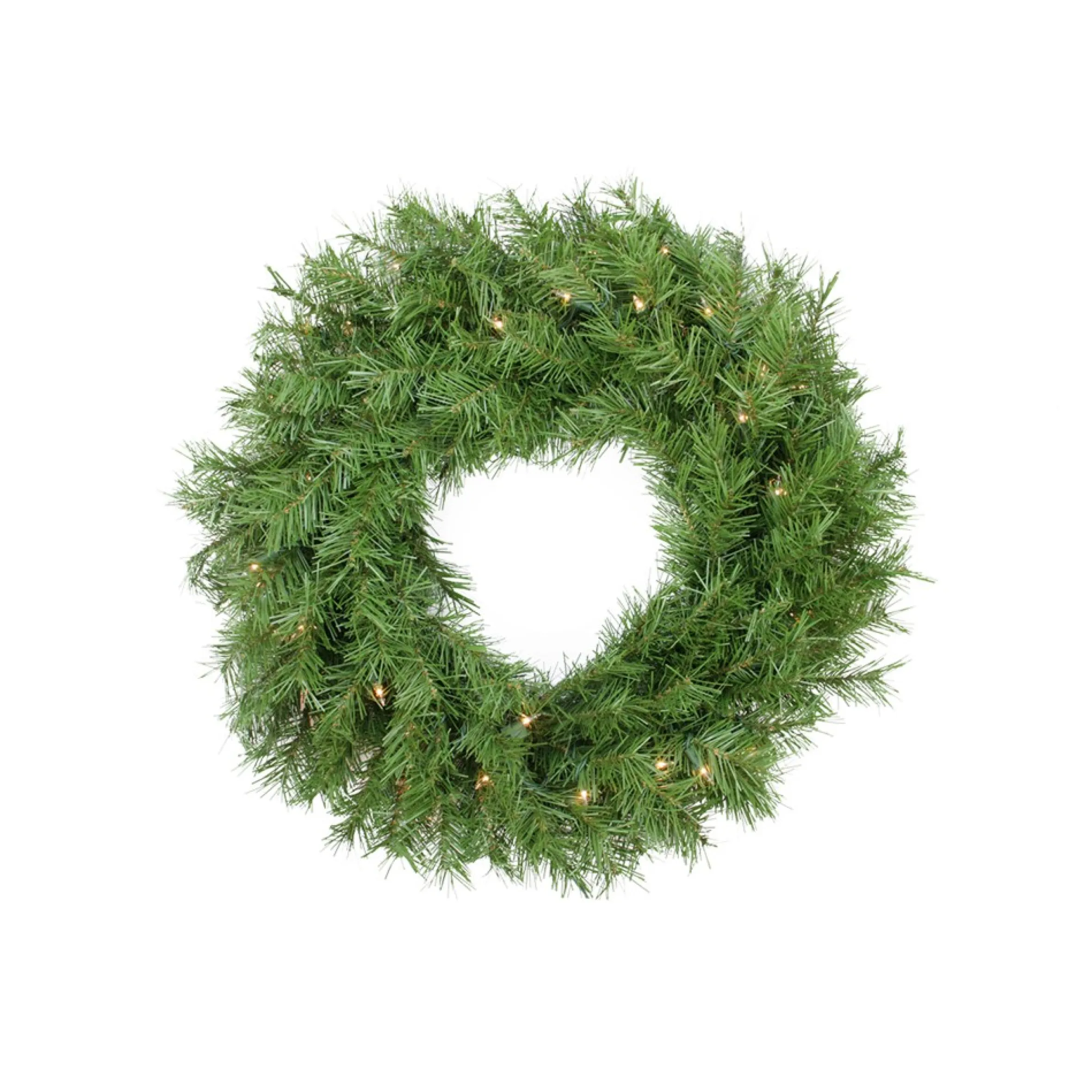 Pre-Lit Northern Frasier Fir Artificial Christmas Wreath - 24-Inch, Clear Lights