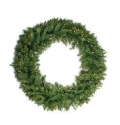 Pre-Lit Northern Pine Artificial Christmas Wreath - 24-Inch, Clear Lights