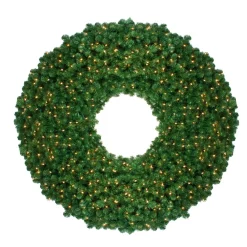 5' Pre-Lit Olympia Pine Commercial Artificial Christmas Wreath - Clear Lights