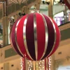 60" Pre-Lit Red And Gold Inflatable Commercial Outdoor Christmas Ball Ornament