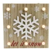 10.25" Pre-Lit Red And White 'Let It Snow' Snowflake Wall Decor