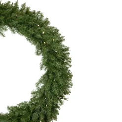 Pre-Lit Rockwood Pine Artificial Christmas Wreath, 36-Inch, Warm White Led Lights