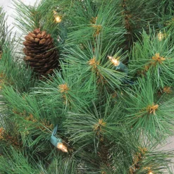 Pre-Lit Royal Oregon Pine Artificial Christmas Wreath, 36 Inch, Clear Lights