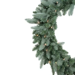 Pre-Lit Washington Frasier Fir Artificial Christmas Wreath - 24-Inch, Clear Lights