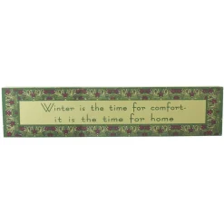 22" Purple And Green Winter Themed Rectangular Sign Board