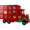 14" Red Advent Calendar Storage Truck Christmas Decoration