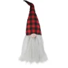 28" Red And Black Buffalo Plaid Christmas Tabletop Gnome