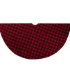 48" Red And Black Buffalo Plaid Christmas Tree Skirt