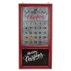 30" Red And Black Galvanized Rectangular Christmas Advent Calendar