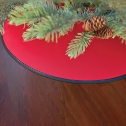 22" Red And Black Medium Premium Christmas Tree Mat