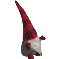 13" Red And Black Plaid Gnome Christmas Figure