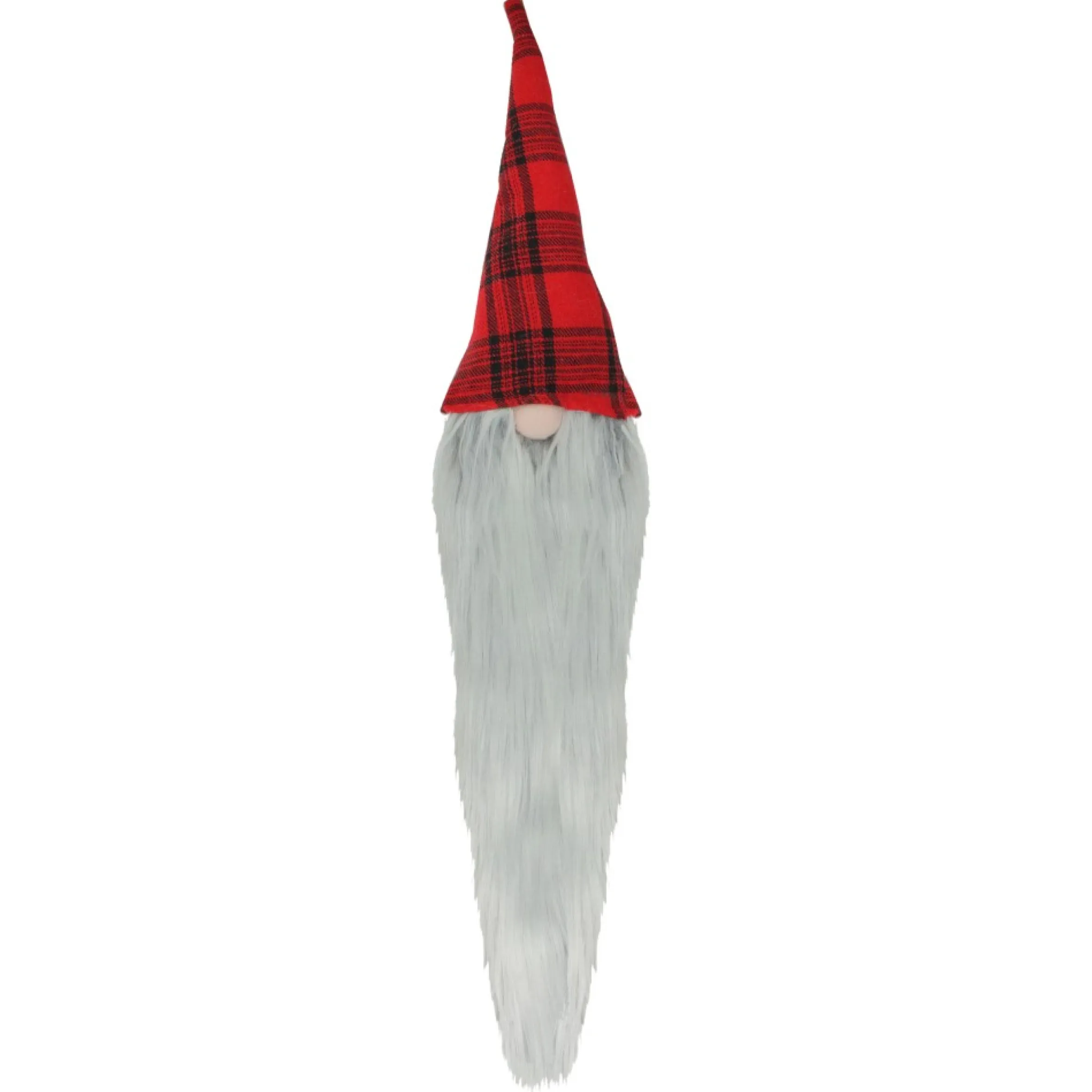 29" Red And Black Plaid Hat Hanging Christmas Gnome