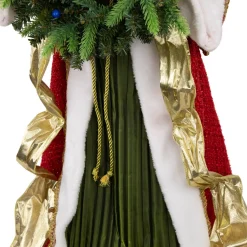 3' Red And Green Angel Commercial Size Christmas Tree Topper, Unlit