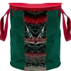 12" Red And Green Christmas Light Storage Organizer With Clear Window