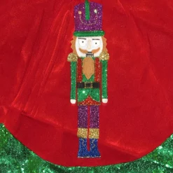 48" Red And Green Nutcracker Christmas Tree Skirt