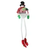 24" Red And Green Poseable Plush Snowman Christmas Shelf Sitter