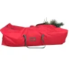 7.5' Red And Green Rolling Artificial Christmas Tree Storage Bag
