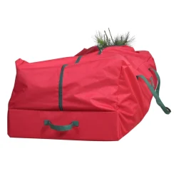 7.5' Red And Green Rolling Artificial Christmas Tree Storage Bag