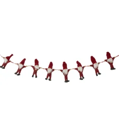 30" Red And White Knit Gnome Novelty Christmas Garland