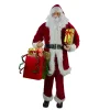 72" Red And White Santa Claus With Shopping Bags Christmas Figure