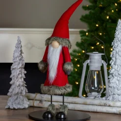 17" Red And White Santa Gnome Christmas Figurine