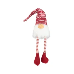 29" Red And White Smiling Gnome Christmas Decoration