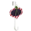18" Red And White Striped Chalkboard Christmas Ornament Wreath Door Hanger
