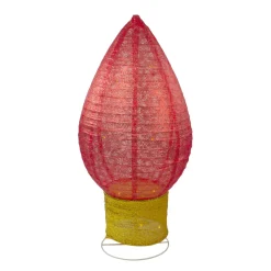 42" Red And Yellow Pre-Lit Led Twinkling Glitter Light Bulb Christmas Outdoor Decor