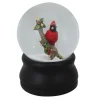 5.75" Red Cardinal On Branch Musical Christmas Snow Globe
