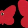Red Colored Felt Butterflies Christmas Special Assortment 8"