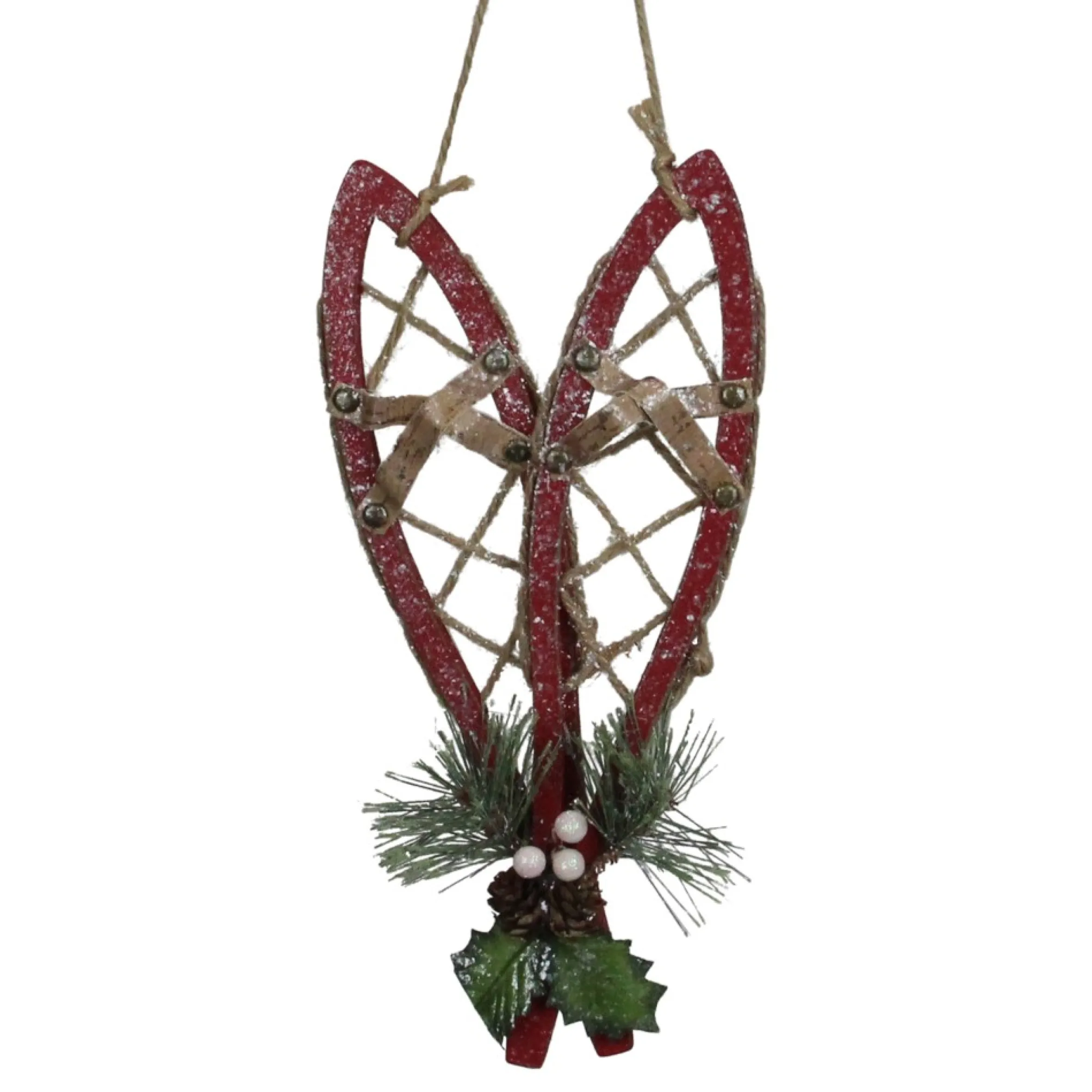 12" Red Hanging Snowshoe Christmas Wall Decoration