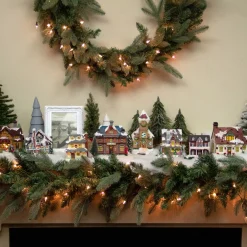 5" Red Led Lighted Snowy House Christmas Village Decoration