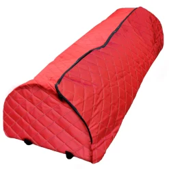 Red Quilted Rolling Christmas Tree Storage Bag For Trees Up To 12Ft