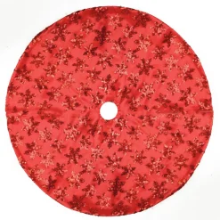 20" Red Sequin Snowflake Pattern Mini Christmas Tree Skirt