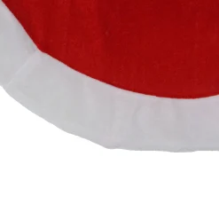 26" Red With White Traditional Border Trim Small Christmas Tree Skirt