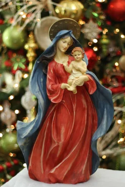 18.5" Religious Virgin Mary With Baby Jesus Christmas Nativity Figure