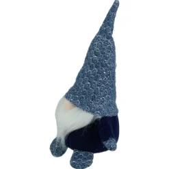 10.5" Royal Blue Knit Gnome Christmas Figure