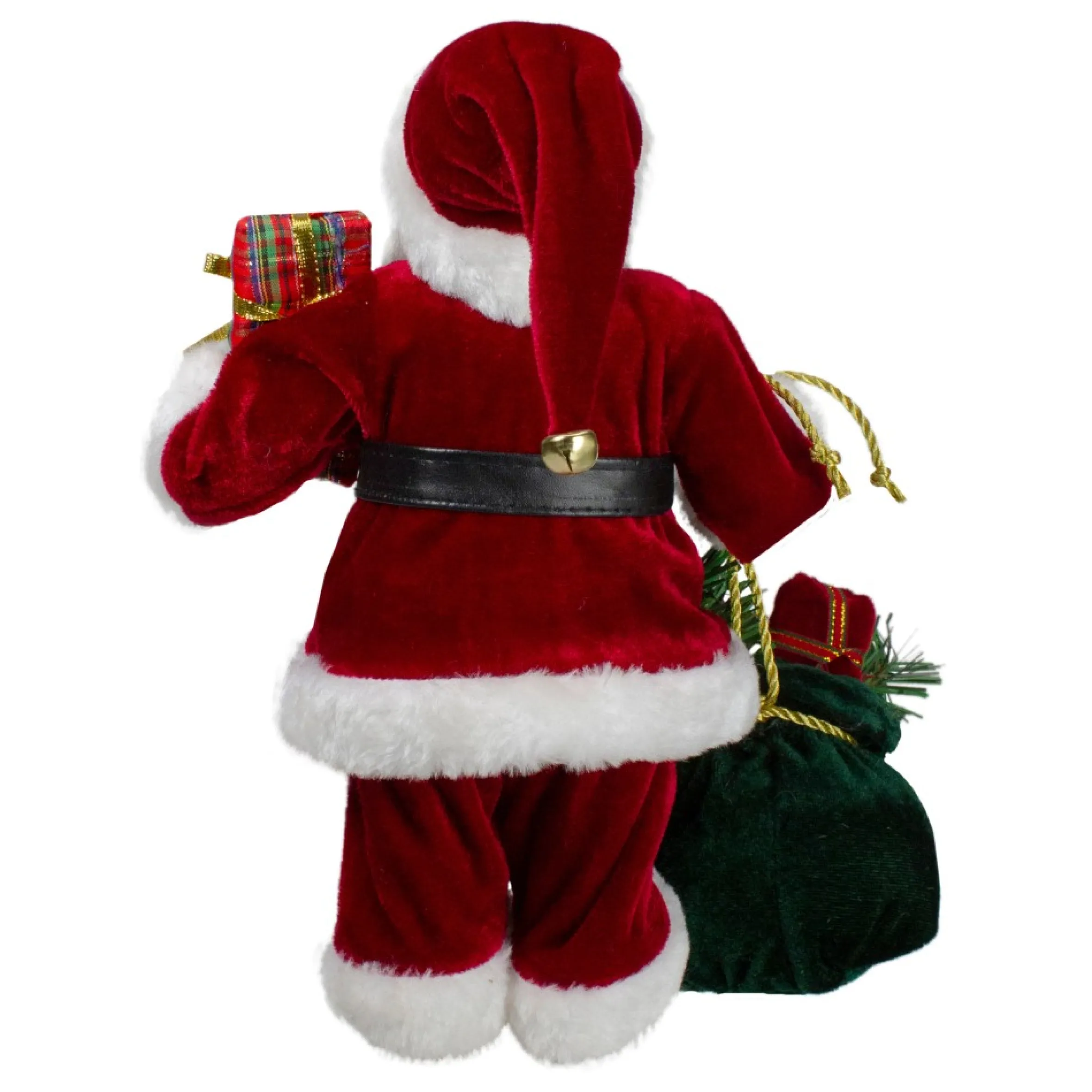 12" Santa Claus Holding Gift Bag And Presents Christmas Figure