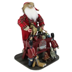 21" Santa Claus The Toy Maker With Work Station Christmas Figurine