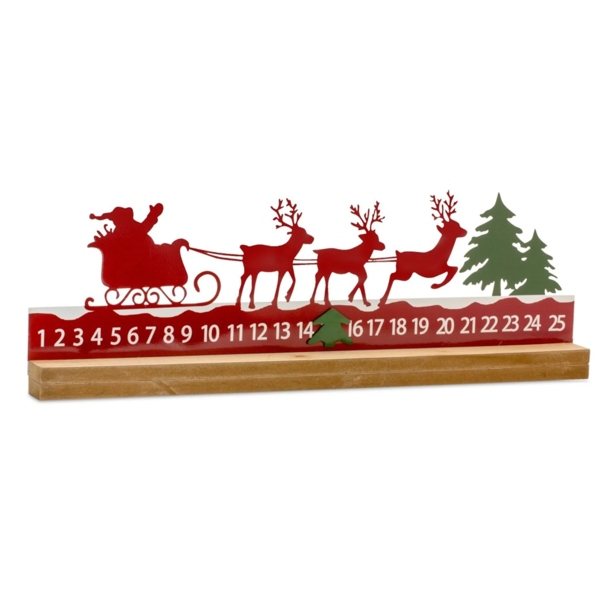 23.5" Santa Sleigh Christmas Tabletop Countdown