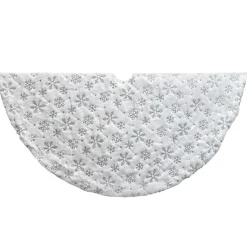 48" Sequined Snowflake Christmas Tree Skirt