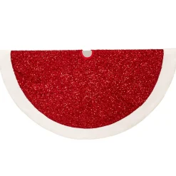 54" Sequins With White Border Christmas Tree Skirt